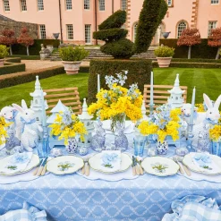 Blue Saddle Stitch Napkin Bows (Set Of 4)