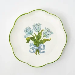 Blue Tulip Dinner & Starter Plates (Set Of 8)