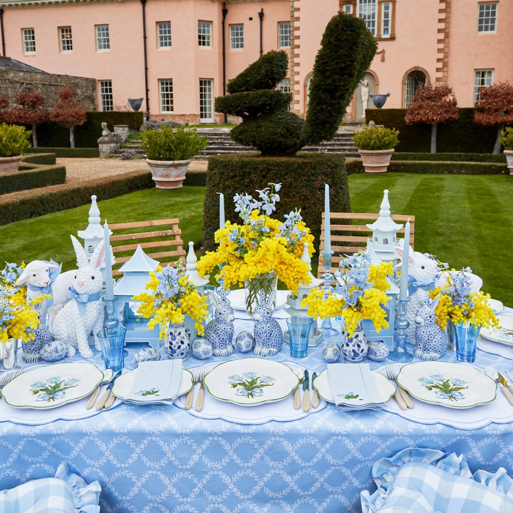 Blue Tulip Dinner Plate