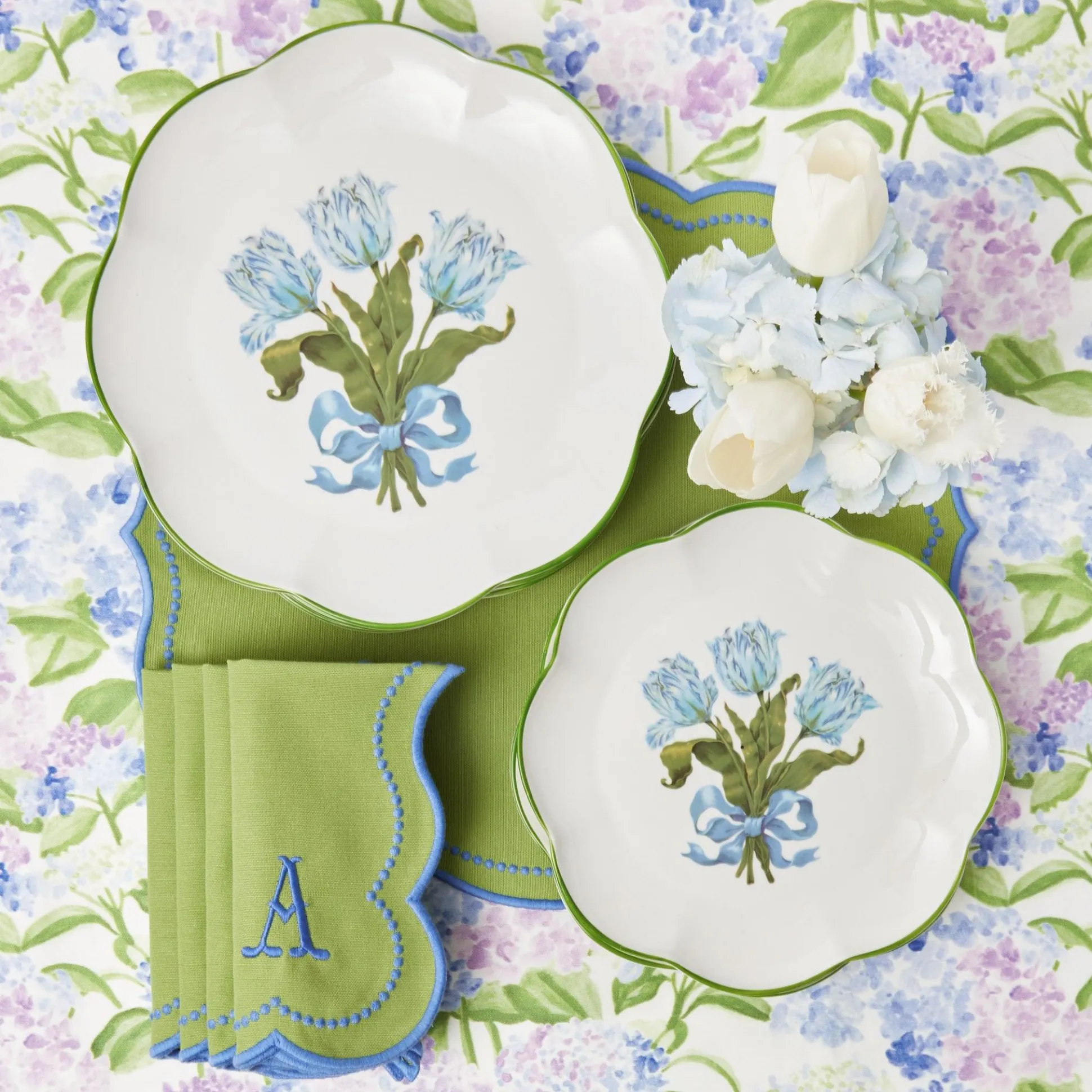 Blue Tulip Dinner Plate