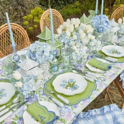 Blue Tulip Dinner Plates (Set Of 4)