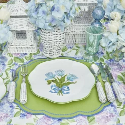 Blue Tulip Dinner Plates (Set Of 4)