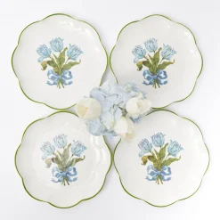 Blue Tulip Starter Plates (Set Of 4)