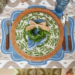 Brown Rattan Charger Plates (Set Of 4)