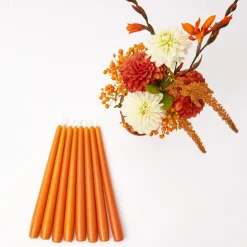 Burnt Orange Candles (Set Of 8)