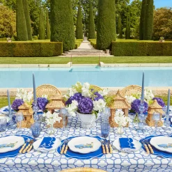 Camille Azure Candle Holder (Pair)