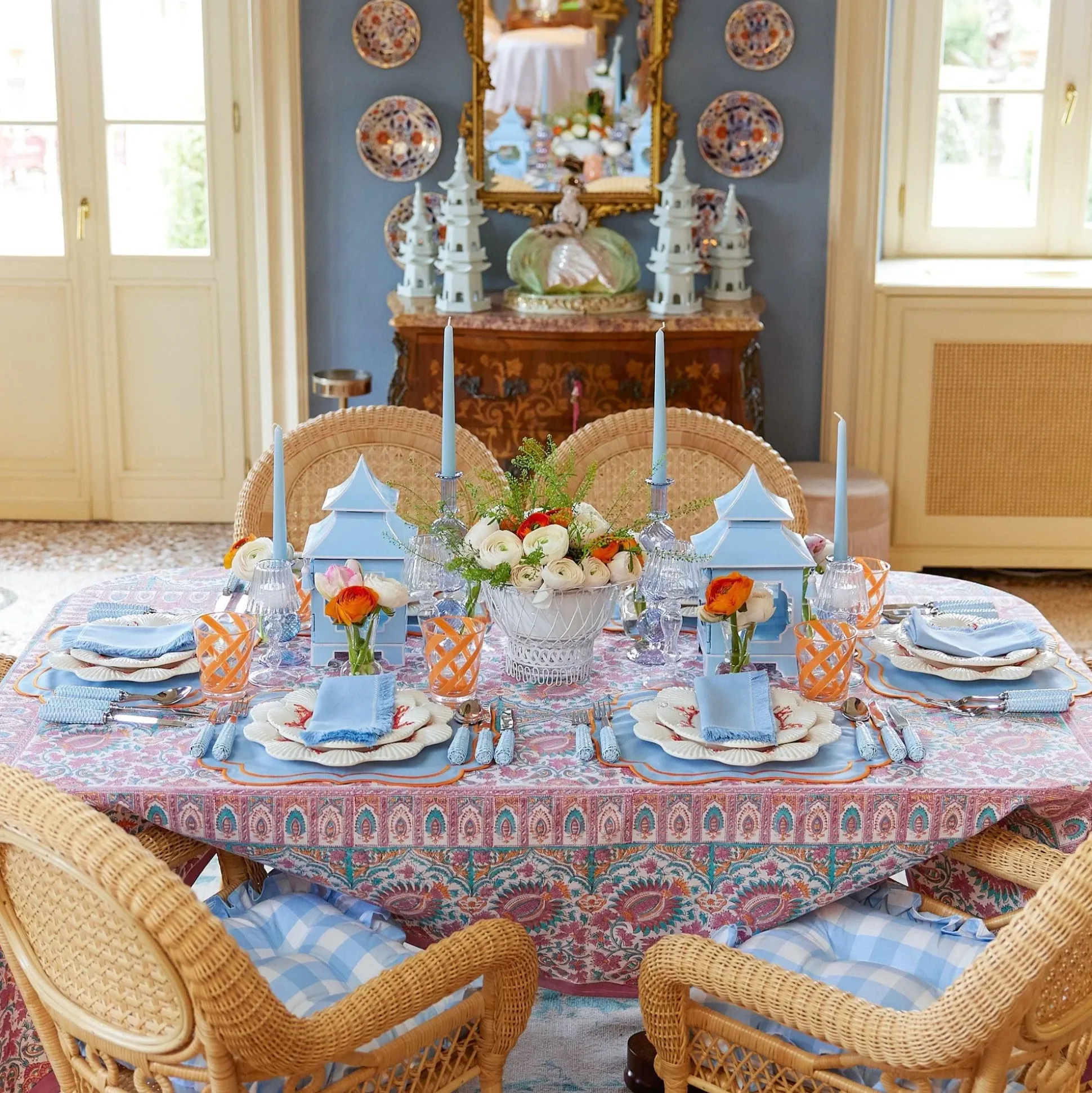 Camille Azure Candle Set (Blue)