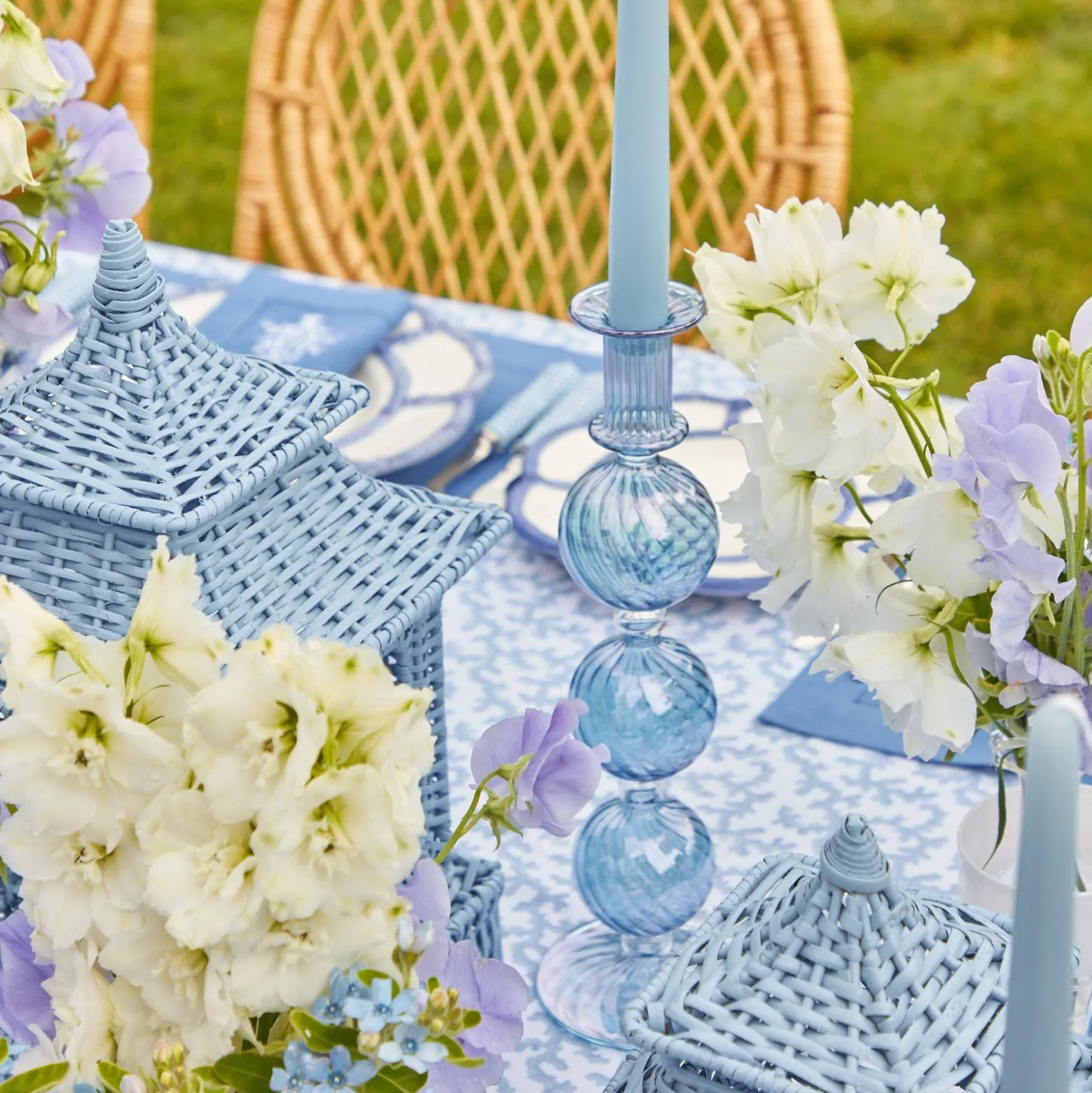 Camille Azure Candle Set (Blue)