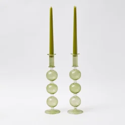 Camille Olive Candle Holder Set
