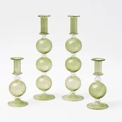 Camille Olive Candle Holder Set