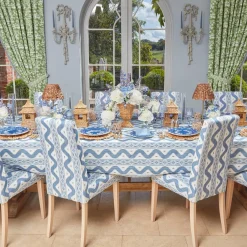 Charlotte Blue Ikat Dining Chair
