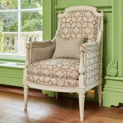 Chestnut Brown Bamboo Trellis Fabric