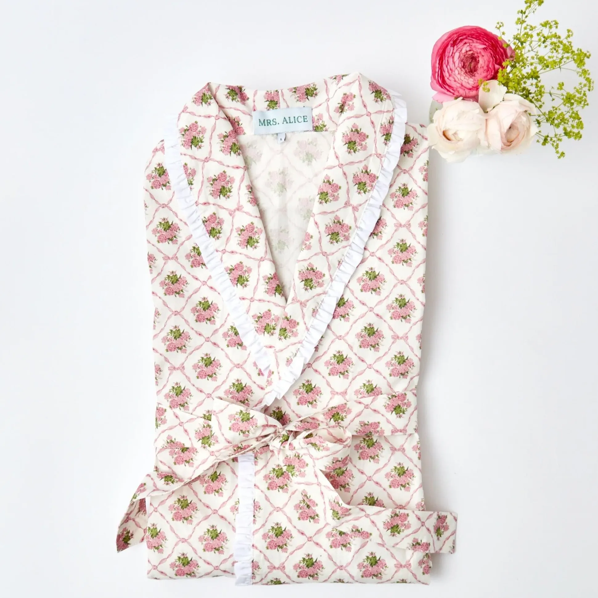 Children's Pink Bouquet Dressing Gown