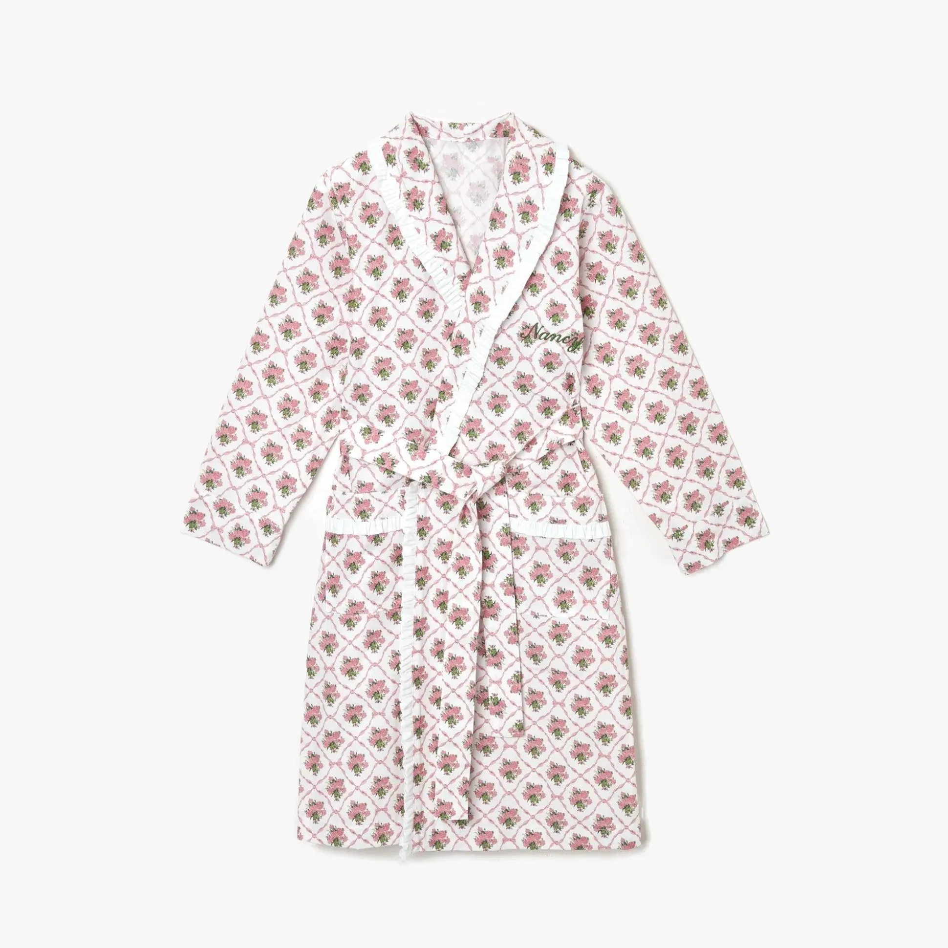Children's Pink Bouquet Dressing Gown