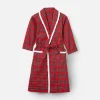 Children's Red Tartan Frilled Dressing Gown