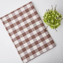 Chocolate Gingham Tablecloth