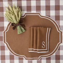 Chocolate Gingham Tablecloth
