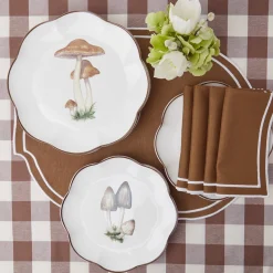 Chocolate Gingham Tablecloth