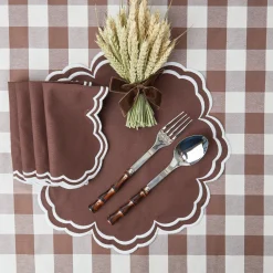 Chocolate Gingham Tablecloth