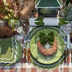 Chocolate Gingham Tablecloth