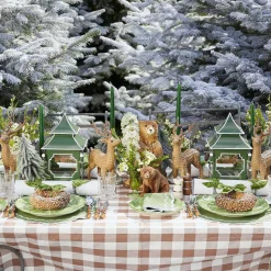 Chocolate Gingham Tablecloth