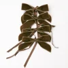 Chocolate Velvet Mini Bows (Set Of 4)