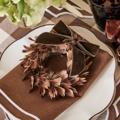 Chocolate Velvet Mini Bows (Set Of 4)