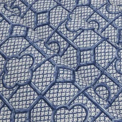 Cobalt Blue Bamboo Trellis Fabric