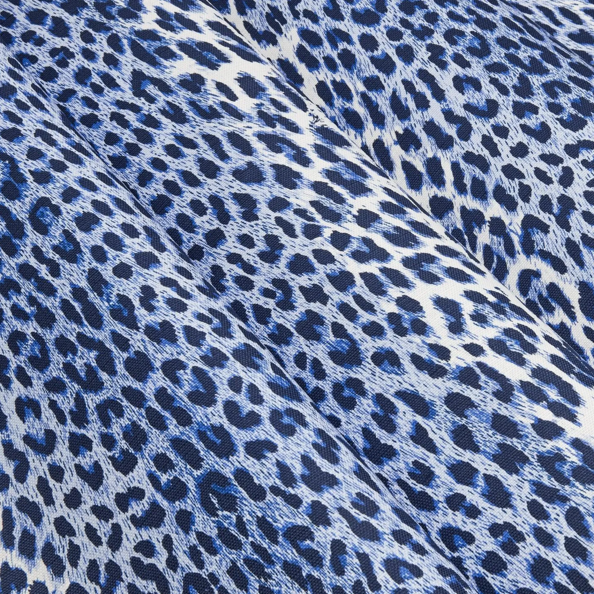 Cobalt Blue Leopard Fabric
