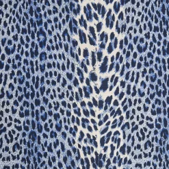 Cobalt Blue Leopard Fabric