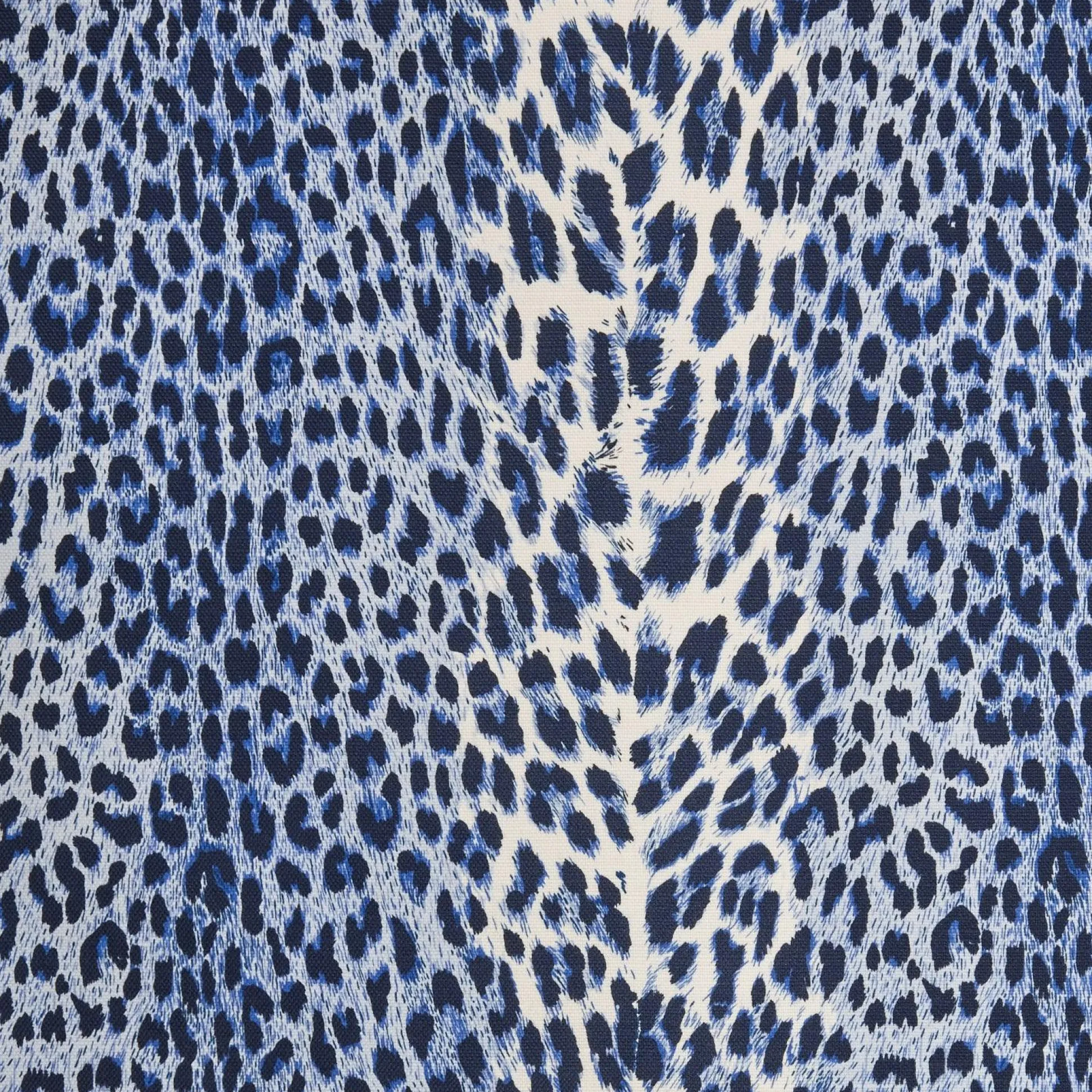 Cobalt Blue Leopard Fabric