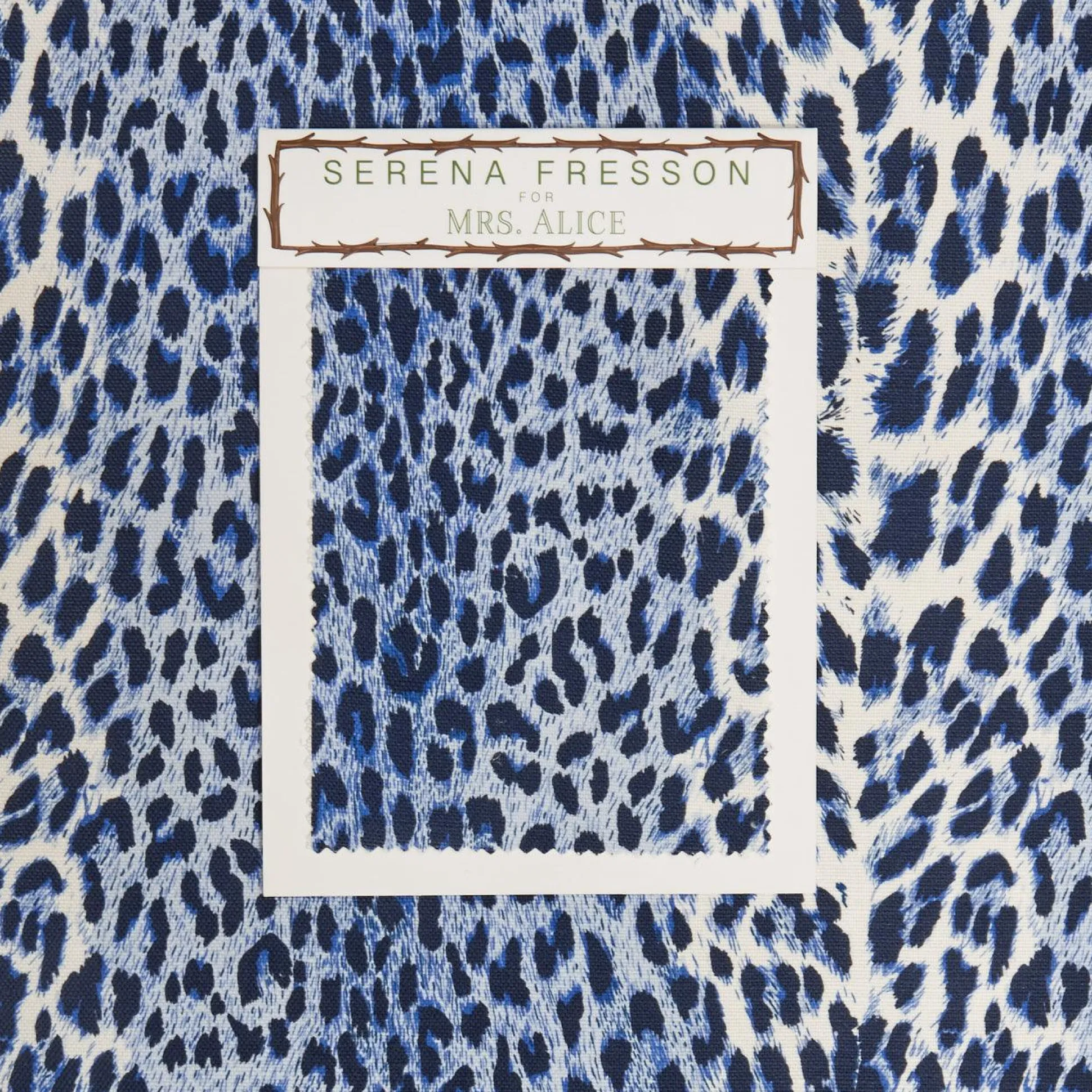 Cobalt Blue Leopard Fabric