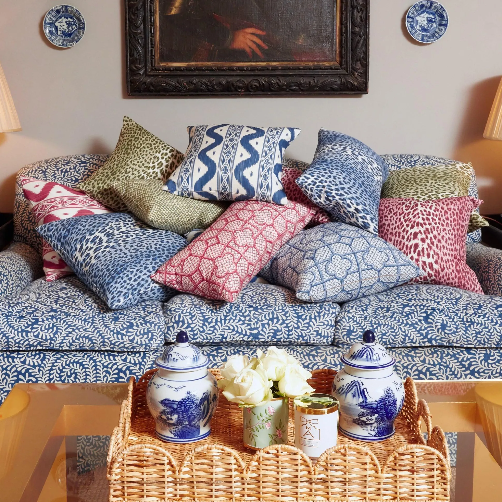 Cobalt Blue Leopard Fabric