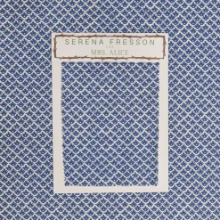 Cobalt Blue Lotus Flower Fabric