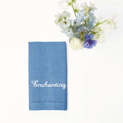 Compliment Blue Linen Napkins (Set Of 8)