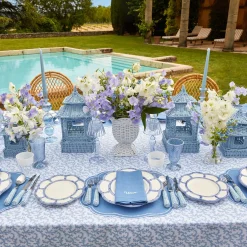 Compliment Blue Linen Napkins (Set Of 8)