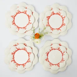 Coral Dinner & Starter Plates (Set Of 8)