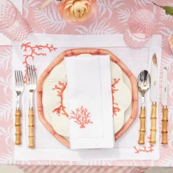 Coral Linen Napkins (Set Of 4)