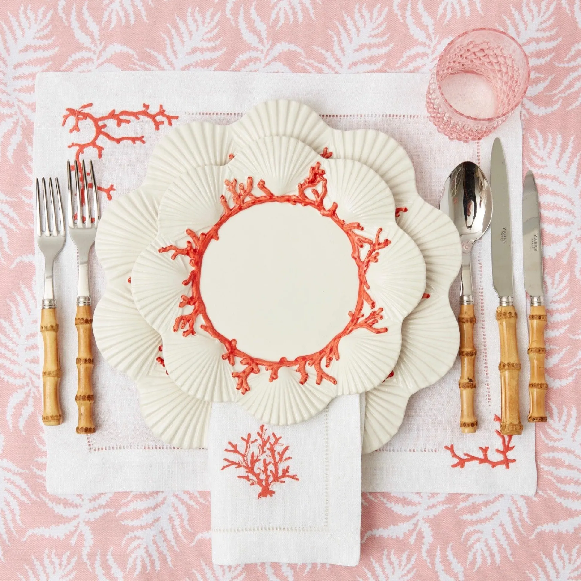 Coral Linen Napkins (Set Of 4)