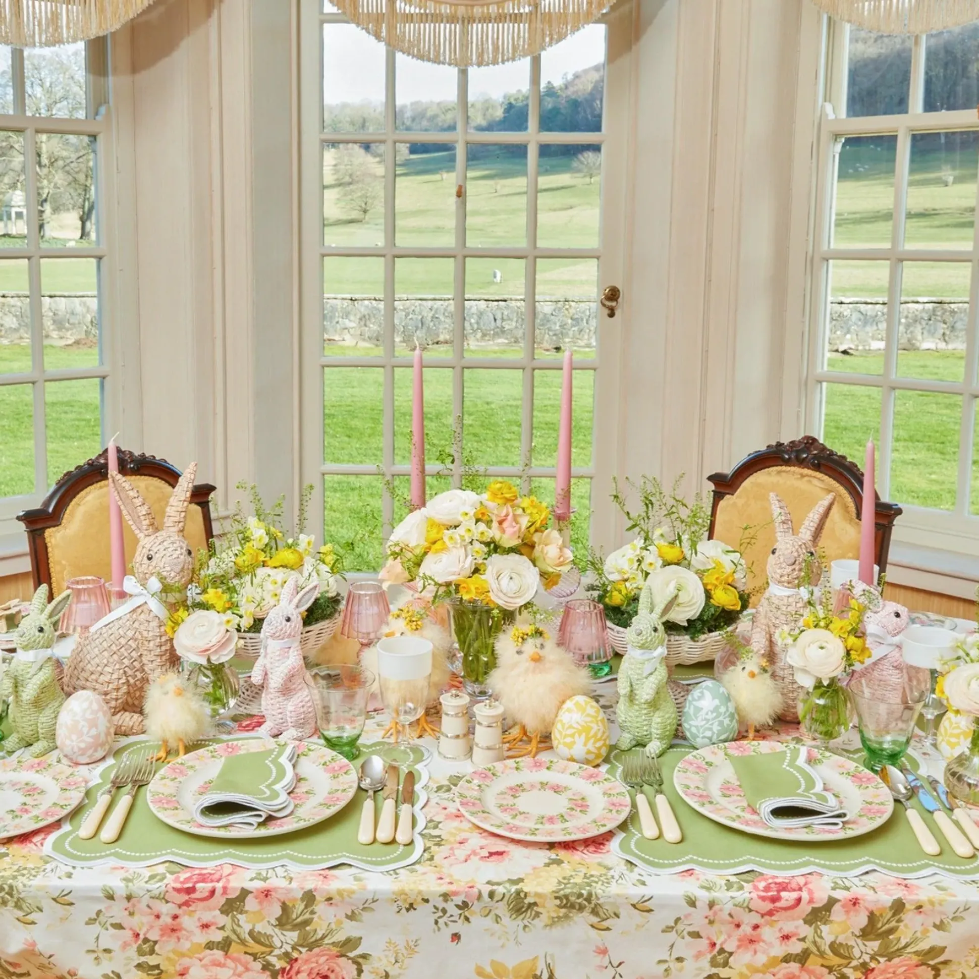 Dahlia Garland Dinner & Starter Plates (Set Of 8)