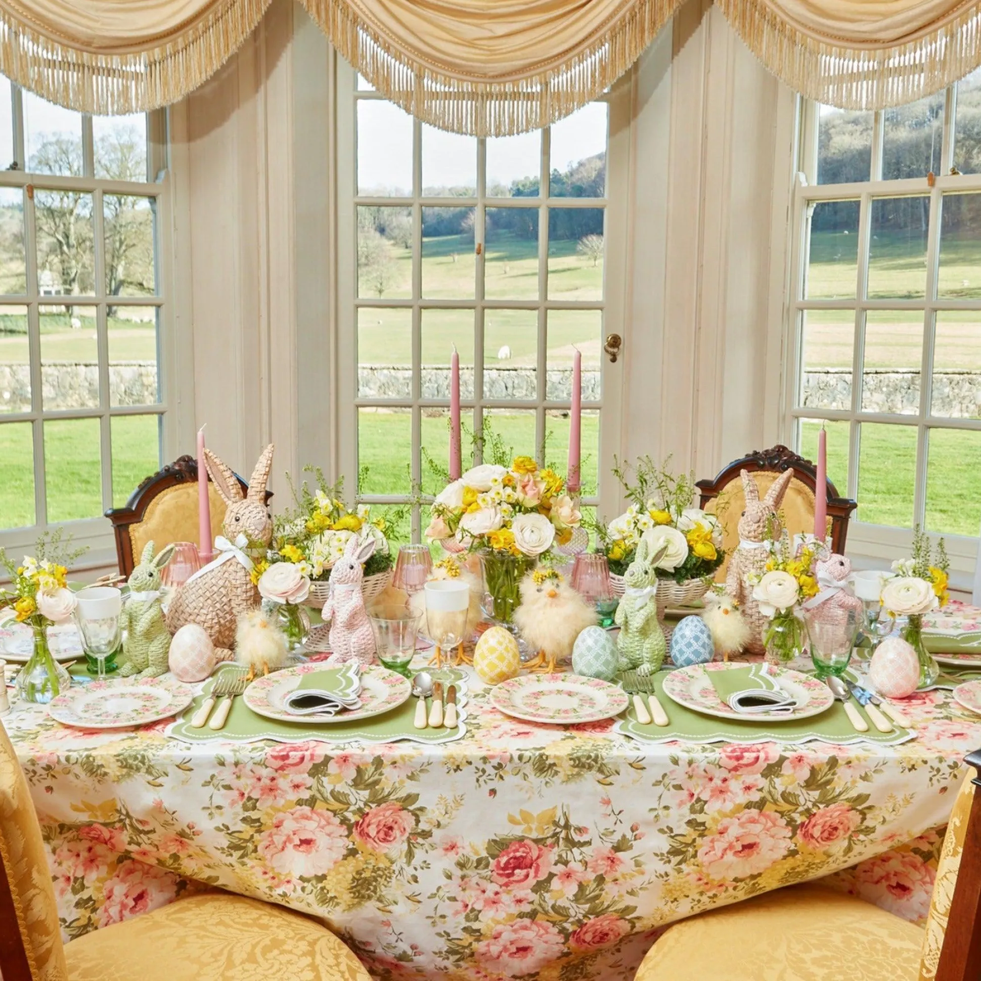 Dahlia Garland Dinner & Starter Plates (Set Of 8)