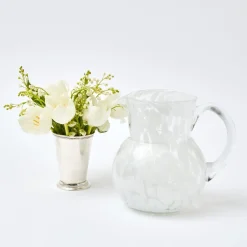 Dappled White Glasses & Jug Set