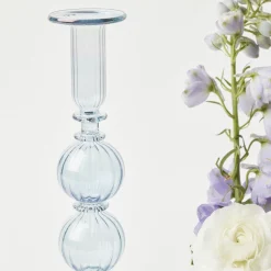 Delphine Blue Candle Holders (Pair)