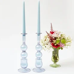 Delphine Blue Candle Holders (Pair)