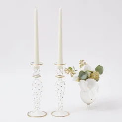 Dotty Gold Candle Holder (Pair)