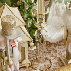 Dotty Gold Candle Holder (Pair)