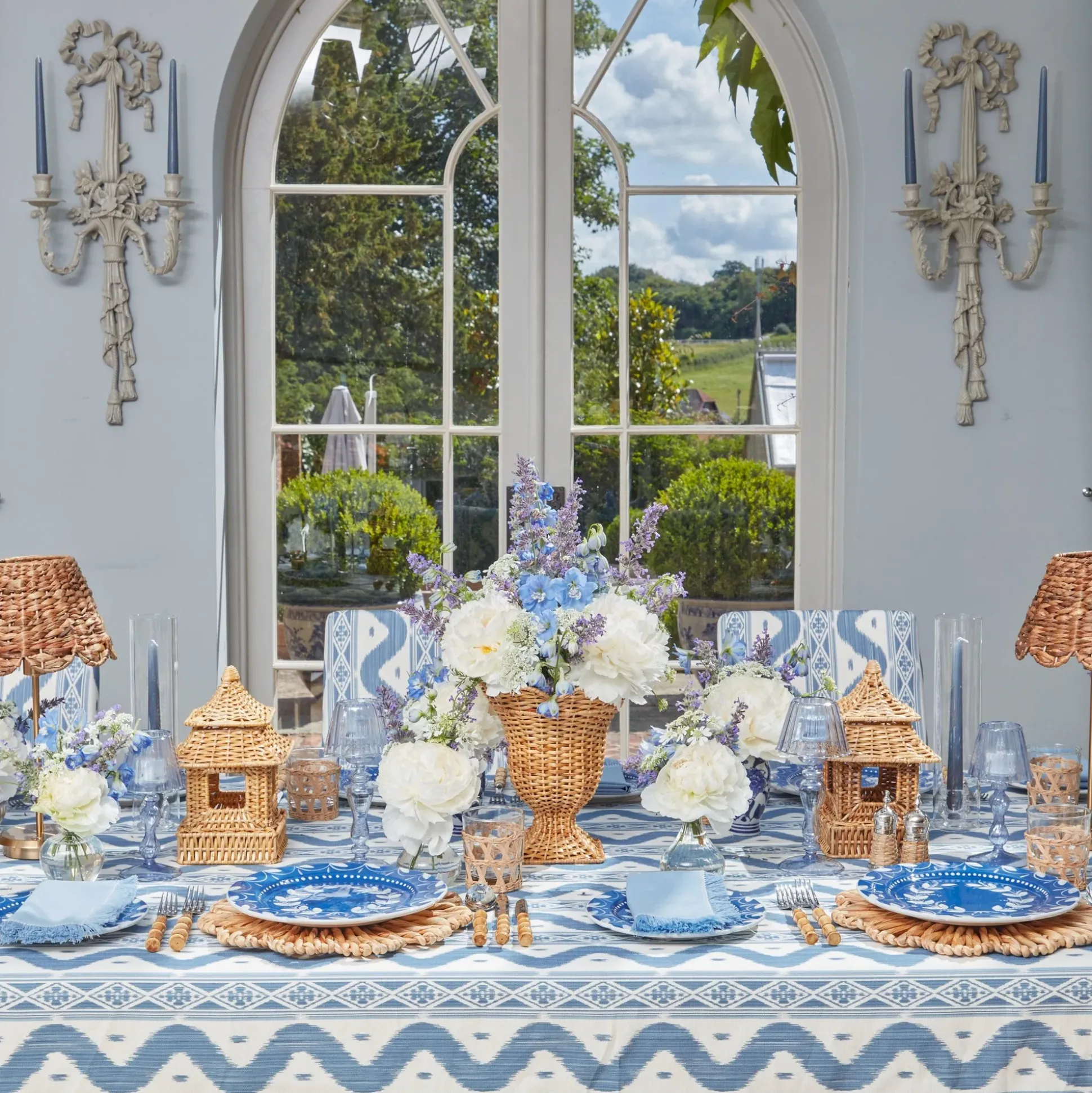 Dusty Blue Candles (Set Of 8)