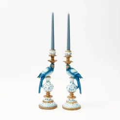 Dusty Blue Candles (Set Of 8)