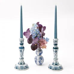 Dusty Blue Candles (Set Of 8)