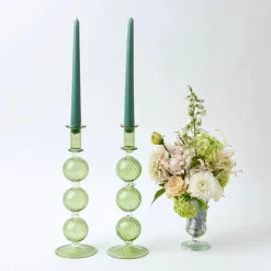 Dusty Green Candles (Set Of 8)